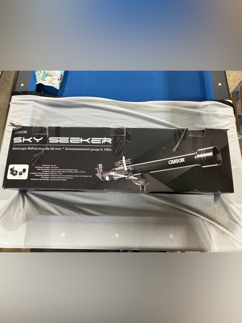 Carson Sky Seeker60mm Refractor Telescope Kit Tripod Eyepieces 100x